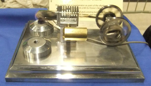 Stirling engine, from a kit supplied by Forest Classics